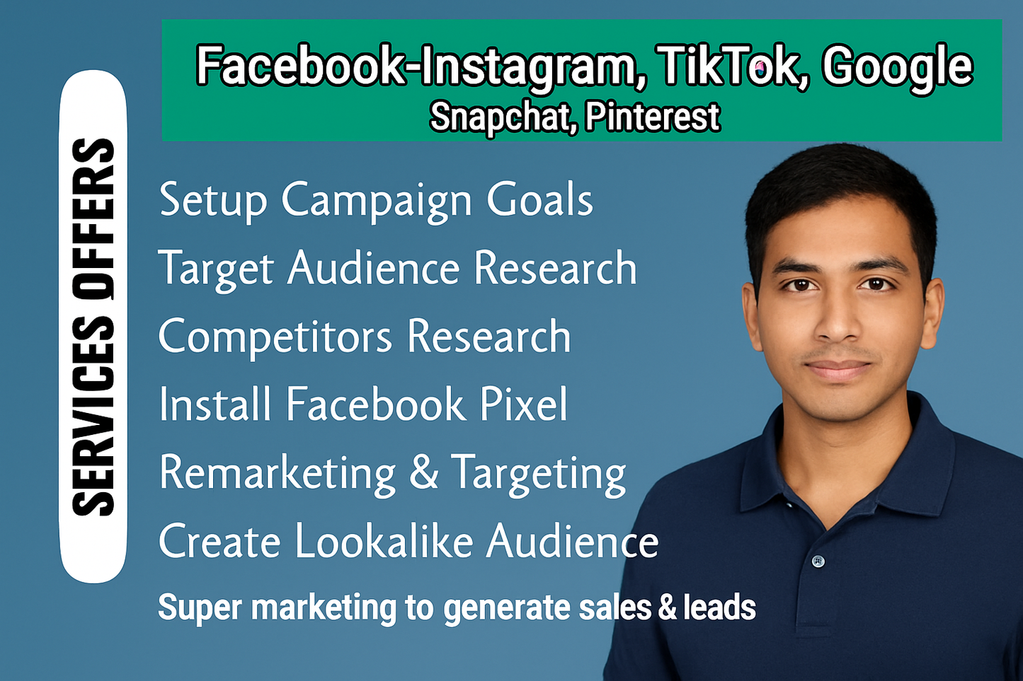 Run & Manage Facebook, Instagram, TikTok, Google, Pinterest, Snapchat ads campaign for sales, scaling, leads & etc more