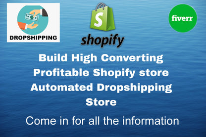 Build website, Store Design, Automated Dropshipping Store, Ecommerce Store, One Product Store, Pre Built Store